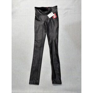 Spanx Pants Womens XS Faux Leather Leggings Skinny Ankle Stretch Mid Rise NWT